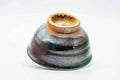 Bowl inverted to show the foot and the gradient glaze running down toward the base.