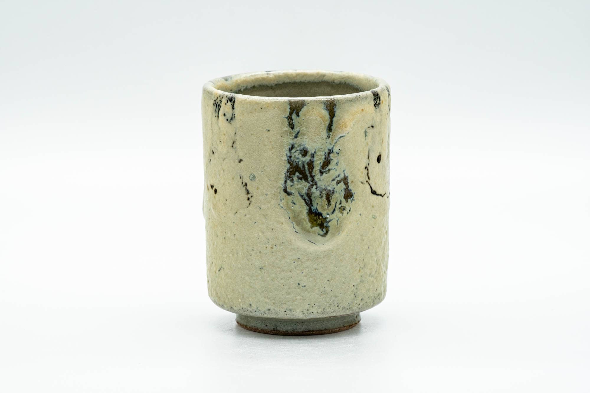 Japanese Teacup - Sage Green Thick Drip-Glazed Yunomi - 110ml
