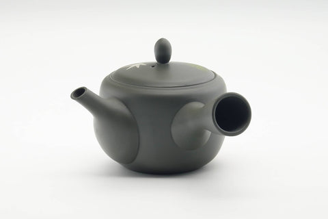 Japanese Kyusu - Floral Green Ryokudei Tokoname-yaki Mesh Teapot - 400ml