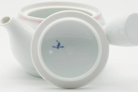 Tezumi — Japanese Kyusu - Floral White Porcelain Arita-yaki Ceramic Filter Teapot - 200ml — additional view