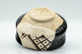 Japanese Matcha Bowl - Black Oribe-yaki Undulating Wabi-Sabi Chawan - 400ml - Tezumi