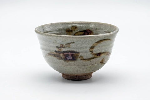Japanese Matcha Bowl - Abstract Floral Karatsu-yaki Chawan - 300ml