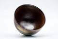 Tezumi — Japanese Matcha Bowl - Gold Blue Mountainous Kutani-yaki Chawan - 300ml — tipped to show the interior
