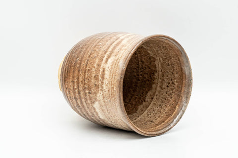 Japanese Teacup - Beige Drip-Glazed Hagi-yaki Yunomi with Wooden Box - 280ml