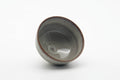 Tezumi — Japanese Teacup - Grey Milky Glazed Spiraling Yunomi - 130ml — three-quarter view
