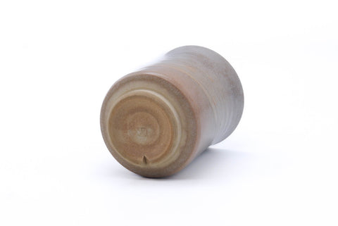 Tezumi — Japanese Teacup - Beige White Weathered Hagi-yaki Yunomi - 160ml — top-down view of the interior