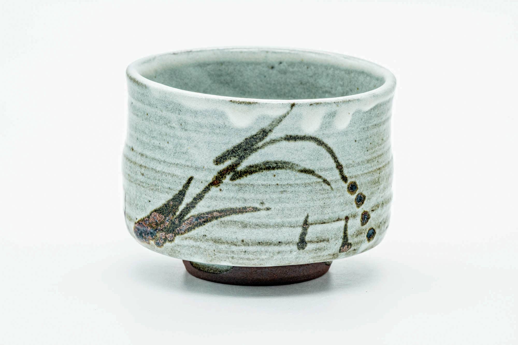 Japanese Matcha Bowl - Long Grass Spiraling Drip-Glazed Chawan - 300ml