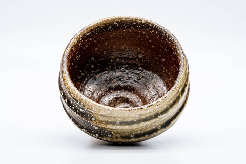 Japanese Matcha Bowl - 喜山 Kiyama - Ash Green Glazed Shigaraki-yaki Chawan - 350ml