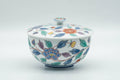 Japanese Teacup - Colourful Floral Arita-yaki Lidded Yunomi - 120ml - Tezumi