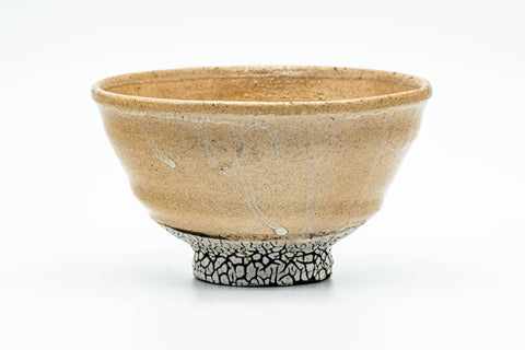 Japanese Matcha Bowl - Beige Crazed Kairagi Glazed O-ido Chawan - 350ml