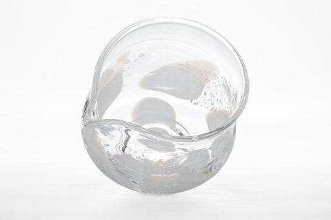 Tomoe 巴 - White Glass Spouted Matcha Bowl - 200ml