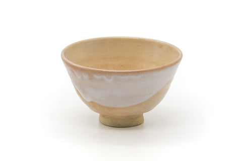 Japanese Matcha Bowl - Beige White Glazed Hagi-yaki Chawan - 400ml