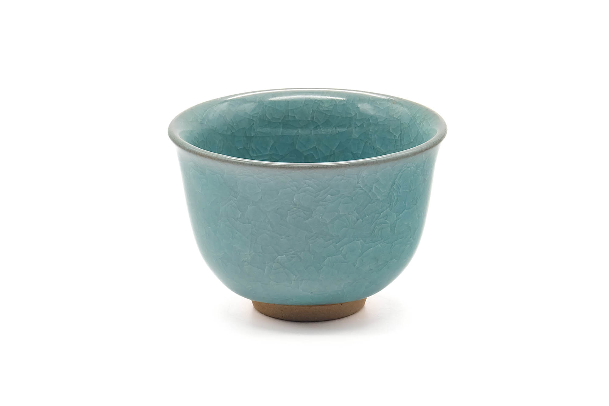 Japanese Teacup - Green Celadon Snowflake Glazed Yunomi - 170ml