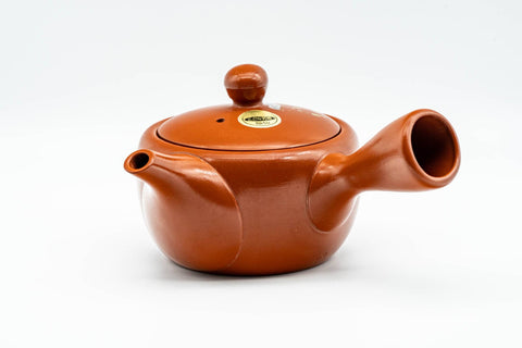 Tezumi — Japanese Kyusu - Gold White Floral Tokoname-yaki Mesh Teapot - 200ml — top-down view of the lid