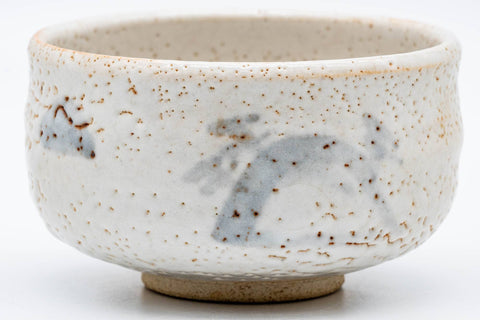 Japanese Matcha Bowl - White Shino Glazed Mino-yaki Chawan - 300ml