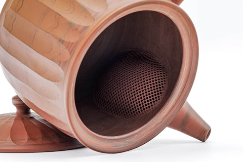 Faceted Red Nerikomi Tokoname Teapot - 350ml