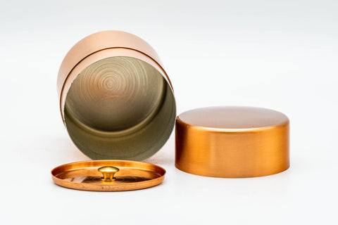 Japanese Tea Set - Copper Kyusu Teapot - Kensui Water Bowl - Chazutsu Storage Container