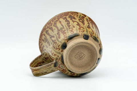 Japanese Teacup - Ash Green Drip-Glazed Ushirode Yunomi - 140ml - Tezumi