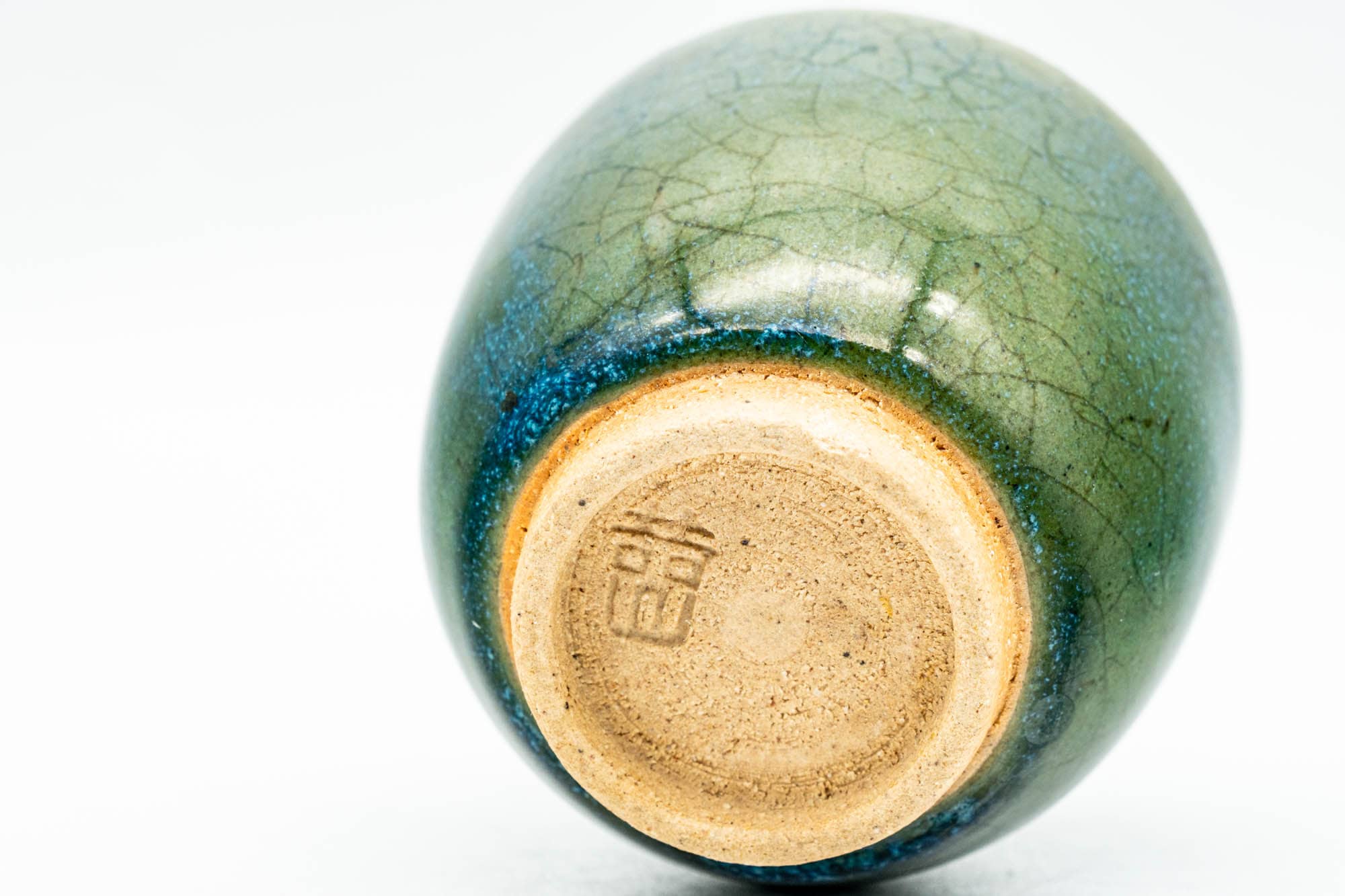 Japanese Teacups - Set of 3 Green Celadon Glazed Guinomi - 40ml
