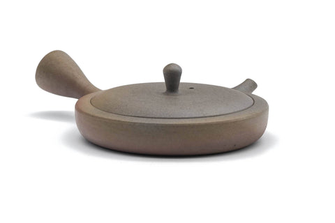 Wide Flat Yakishime Tokoname Teapot - 100ml