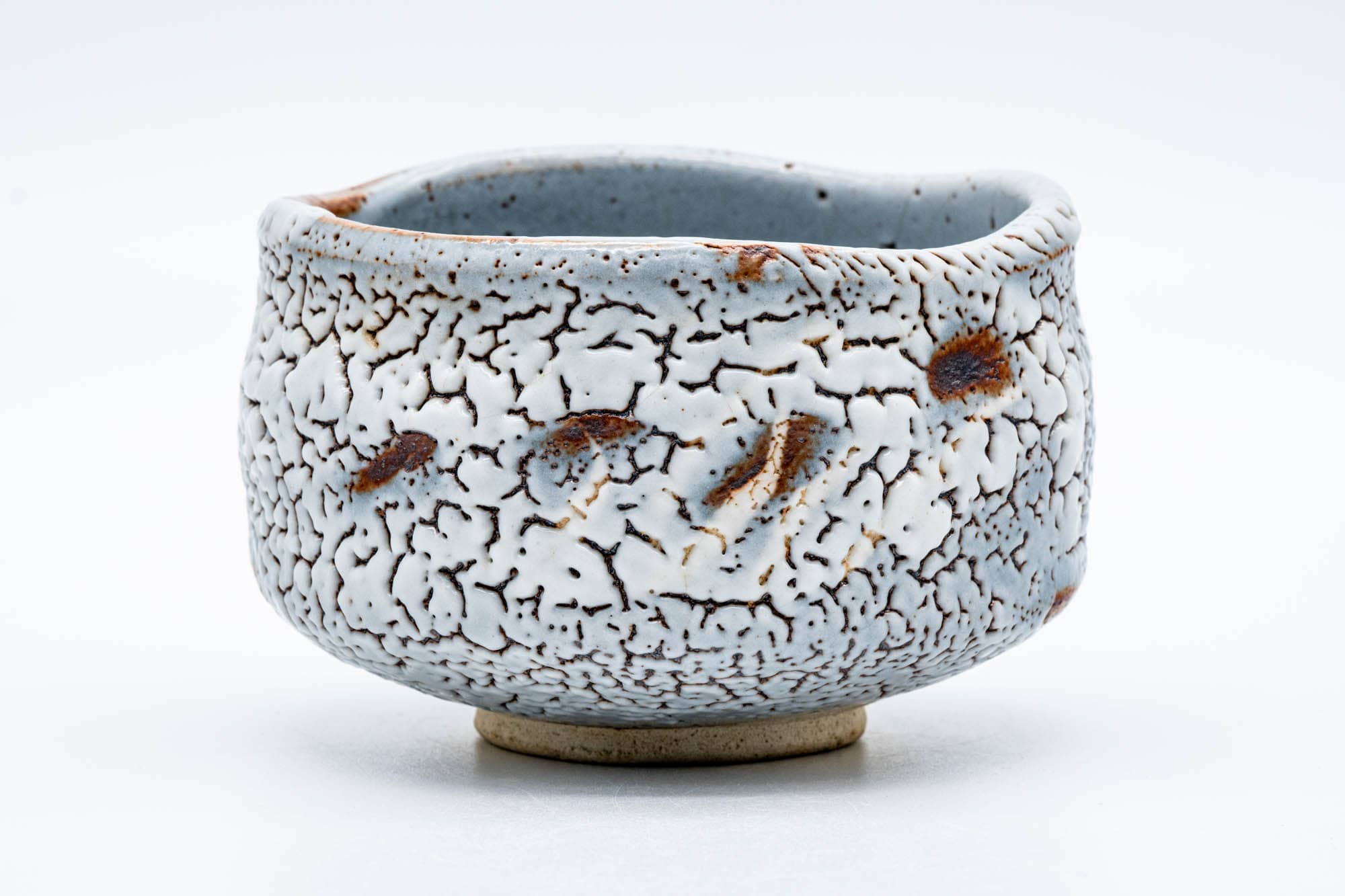 Japanese Matcha Bowl - 加藤秀山 Katou Hideyama - Blue Shino Mino-yaki Chawan - 400ml
