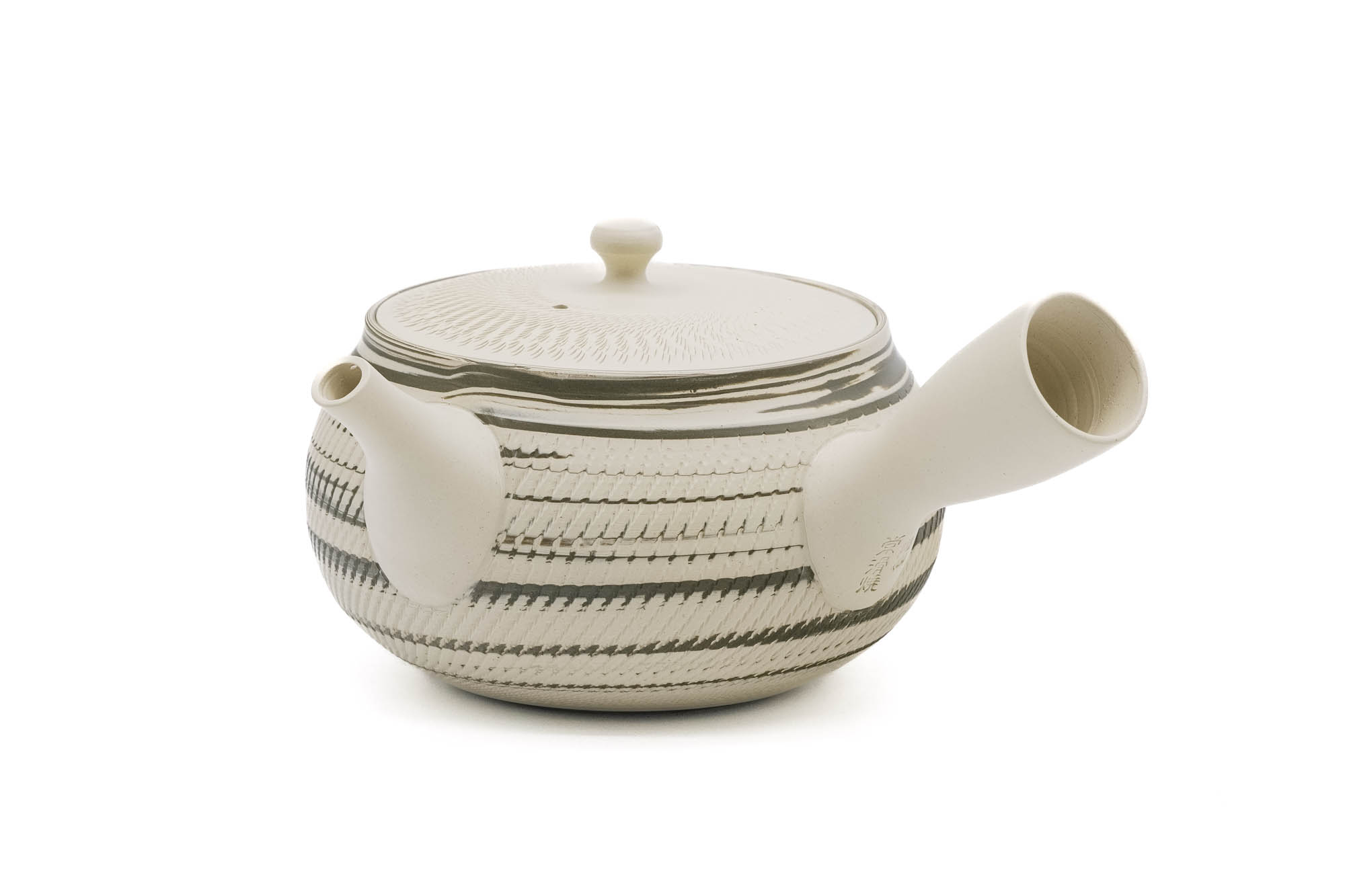 Japanese Kyusu - 陶仙窯 Tosen Kiln - Marbled Nerikomi Tokoname-yaki Tochiri Teapot - 200ml