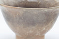 Tezumi — Japanese Teacup - Beige Crazed Glazed Hagi-yaki Yunomi - 80ml — tipped to show the interior