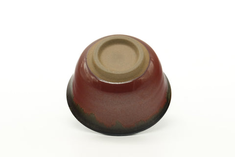 Japanese Teacup - Red Brown Drip-Glazed Agano-yaki Yunomi - 120ml