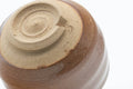 Tezumi — Japanese Teacup - Beige Milky Drip-Glazed Hagi-yaki Yunomi - 180ml — inverted showing the foot ring