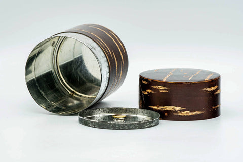 Japanese Chazutsu - Sakura Cherry Bark Ginkgo Leaf Tea Canister - 600ml