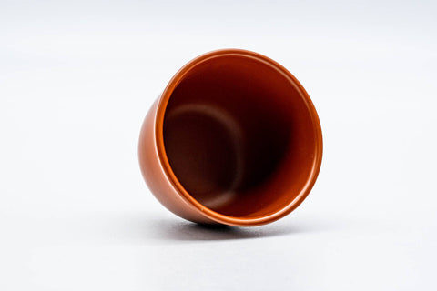 Japanese Teacup - Calligraphy Engraved Red Shudei Tokoname-yaki Yunomi - 130ml