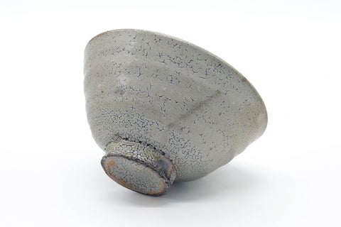 Japanese Matcha Bowl - Crazed Rokurome O-ido Chawan - 450ml