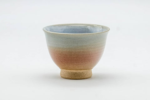 Japanese Teacup - 天鵬山 Tsubaki Kiln - Beige Pink Glazed Hagi-yaki Yunomi - 130ml