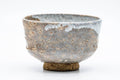 Tezumi — Japanese Matcha Bowl - Coarse Clay Hantsutsu-gata - Hagi-yaki Chawan - 400ml — three-quarter view
