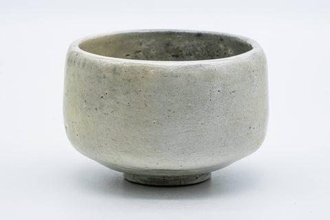 Japanese Matcha Bowl - 手 Crazed White Glazed Raku-yaki Chawan - 300ml