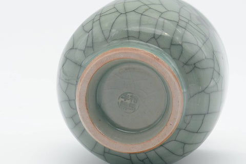 Japanese Teacup - Spotted Green Celadon Glazed Obori Soma-yaki Yunomi - 150ml