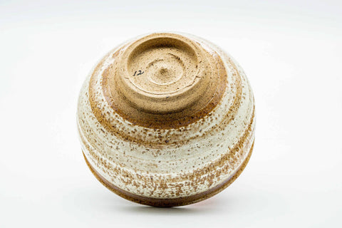 Inverted view of the chawan showing the foot and underside