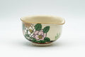 Japanese Katakuchi - Beige Floral Kutani-yaki Porcelain Water Cooler - 100ml - Tezumi