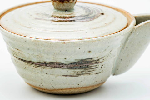 Japanese Houhin - Beige Brown Hakeme Handle-less Teapot - 100ml