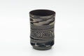 Tezumi — Japanese Teacup - Grey White Nerikomi Tochiri Tokoname Yunomi - 190ml — front view from another angle
