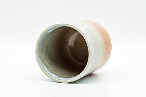 Japanese Teacup - Beige Pink Gohonte Spiraling Hagi-yaki Yunomi - 150ml