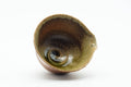 Tezumi — Japanese Katakuchi - Ash Glazed Shigaraki-yaki Spouted Water Cooler - 80ml — tipped to show the interior