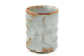 Tezumi — Japanese Teacup - Orange White Glaze Yunomi - 110ml — tipped to show the interior