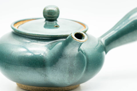 Japanese Kyusu - Green Glazed Agano-yaki Do-ake Teapot - 300ml - Tezumi