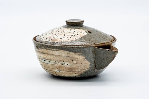 Japanese Houhin - Weathered Grey Hakeme Glazed Handleless Teapot - 140ml
