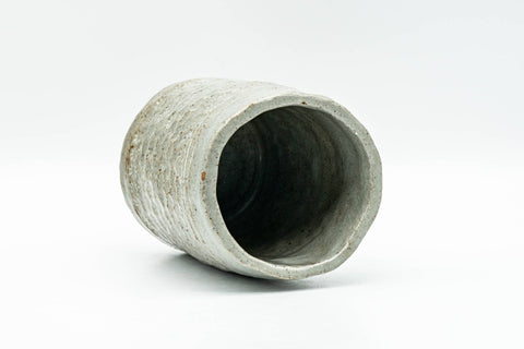 Japanese Teacup - Chrysanthemum Grey Glazed Wabi-Sabi Yunomi - 140ml