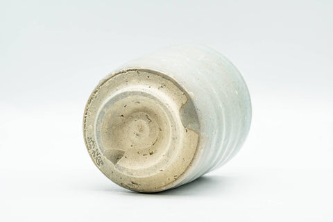 Japanese Teacup - Beige White Glazed Hagi-yaki Tsutsu-gata Yunomi - 140ml