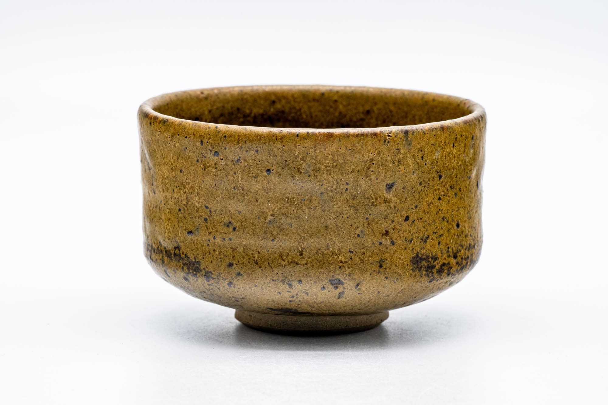 Japanese Matcha Bowl - Brown Yellow Speckled Glaze Chawan - 200ml