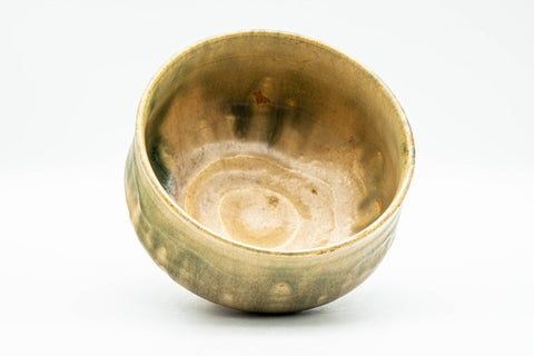 Japanese Matcha Bowl - Green Yellow Drip-Glazed Chawan - 350ml