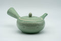 Japanese Kyusu - Mint Green Hiramaru-gata Obi-ami Teapot - 220ml - Tezumi
